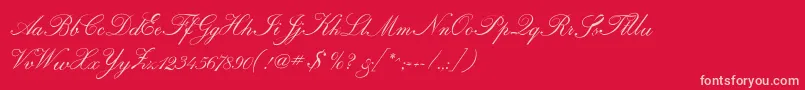 Regencyscriptflf Font – Pink Fonts on Red Background