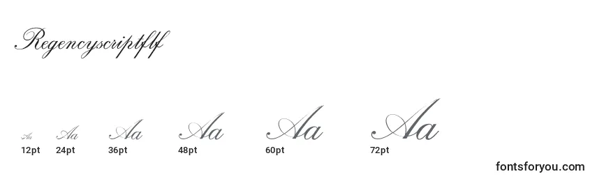 Regencyscriptflf Font Sizes