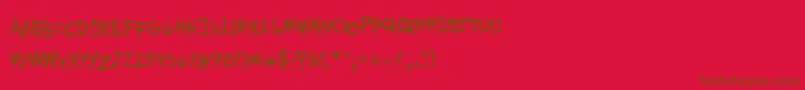 YoumurdererBb Font – Brown Fonts on Red Background