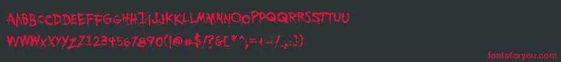 YoumurdererBb Font – Red Fonts on Black Background