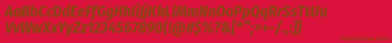 FirasanscondensedBolditalic Font – Brown Fonts on Red Background
