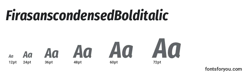 Размеры шрифта FirasanscondensedBolditalic