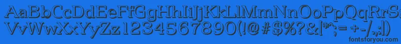 フォントPenthouseshadowLightRegular – 黒い文字の青い背景