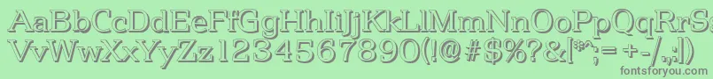 PenthouseshadowLightRegular Font – Gray Fonts on Green Background