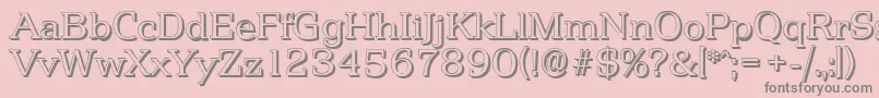 PenthouseshadowLightRegular Font – Gray Fonts on Pink Background