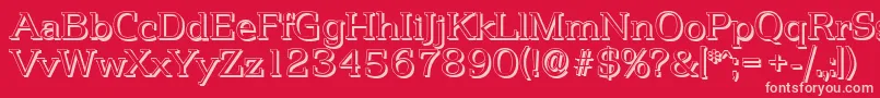 PenthouseshadowLightRegular Font – Pink Fonts on Red Background