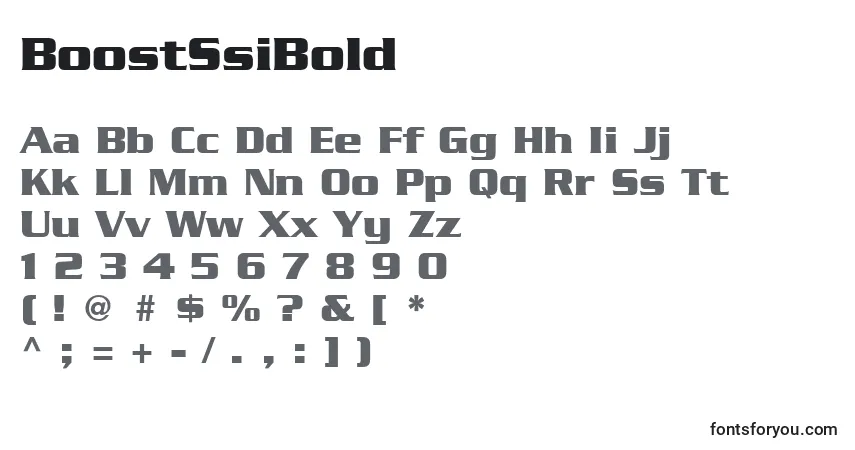 Шрифт BoostSsiBold – алфавит, цифры, специальные символы