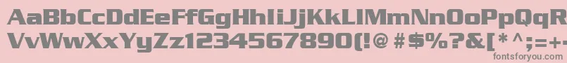 Czcionka BoostSsiBold – szare czcionki na różowym tle