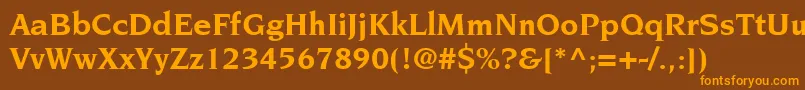 Шрифт TridentSsiBold – оранжевые шрифты на коричневом фоне