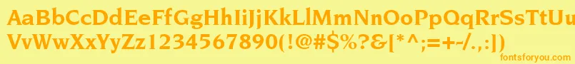 Подробнее о шрифте TridentSsiBold Шрифт TridentSsiBold – оранжевые шрифты на жёлтом фоне