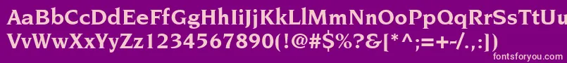 Czcionka TridentSsiBold – różowe czcionki na fioletowym tle