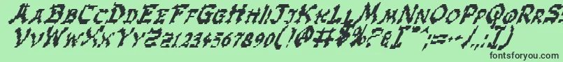 Zeni Font – Black Fonts on Green Background