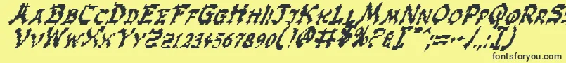 Zeni Font – Black Fonts on Yellow Background