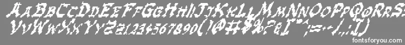 Zeni Font – White Fonts on Gray Background