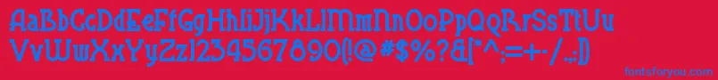 Blueplatespecialnf Font – Blue Fonts on Red Background