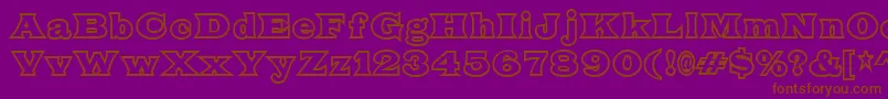 FatLegsOutline Font – Brown Fonts on Purple Background