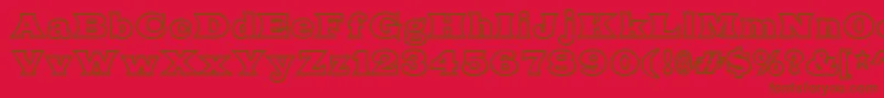 FatLegsOutline Font – Brown Fonts on Red Background