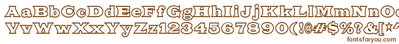 FatLegsOutline Font – Brown Fonts on White Background