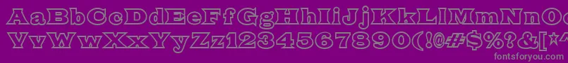 FatLegsOutline Font – Gray Fonts on Purple Background