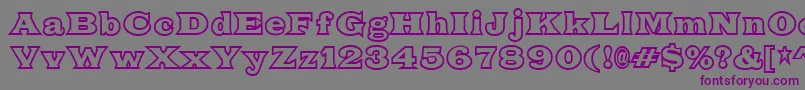 FatLegsOutline Font – Purple Fonts on Gray Background