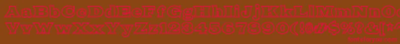 FatLegsOutline Font – Red Fonts on Brown Background