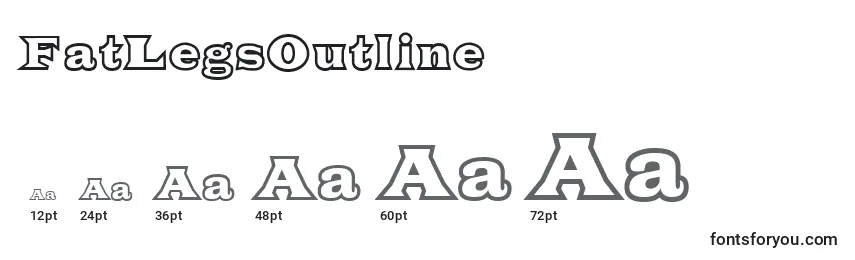 FatLegsOutline Font Sizes