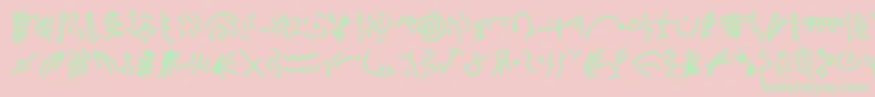 Minipicsconfetti Font – Green Fonts on Pink Background