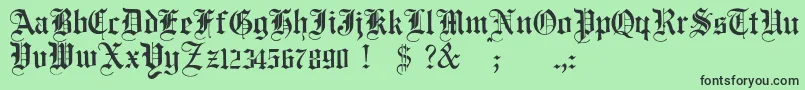 JmhSantaMaria Font – Black Fonts on Green Background