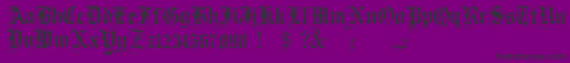 Шрифт JmhSantaMaria – чёрные шрифты на фиолетовом фоне