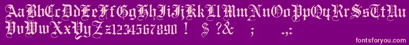 JmhSantaMaria Font – Pink Fonts on Purple Background