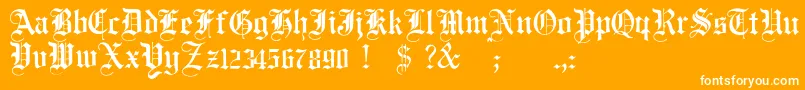 JmhSantaMaria Font – White Fonts on Orange Background