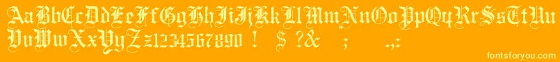 JmhSantaMaria Font – Yellow Fonts on Orange Background