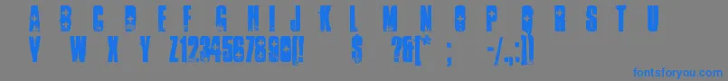 AmbulanceShotgun-Schriftart – Blaue Schriften auf grauem Hintergrund