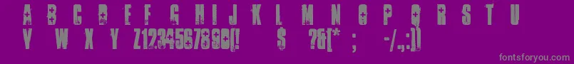 AmbulanceShotgun Font – Gray Fonts on Purple Background