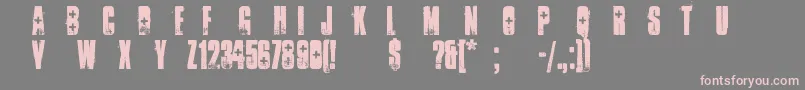 Czcionka AmbulanceShotgun – różowe czcionki na szarym tle