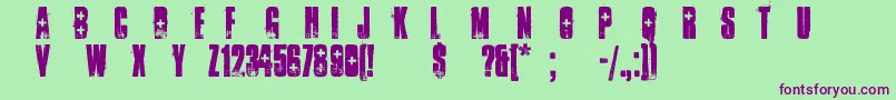 More about AmbulanceShotgun Font AmbulanceShotgun Font – Purple Fonts on Green Background