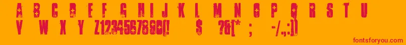 AmbulanceShotgun Font – Red Fonts on Orange Background