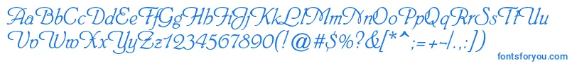 Heinrichscriptc-Schriftart – Blaue Schriften