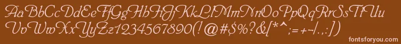 Подробнее о шрифте Heinrichscriptc Шрифт Heinrichscriptc – розовые шрифты на коричневом фоне