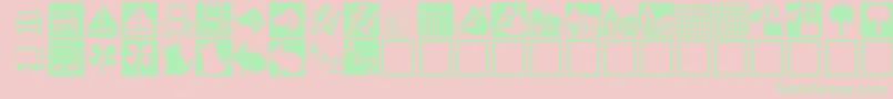 ClassifiedRegular Font – Green Fonts on Pink Background