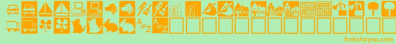 ClassifiedRegular Font – Orange Fonts on Green Background