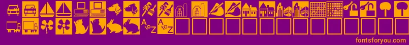 ClassifiedRegular Font – Orange Fonts on Purple Background
