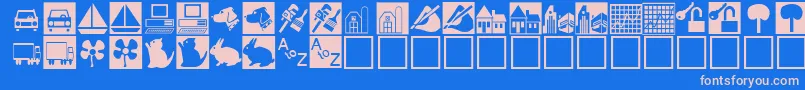 ClassifiedRegular Font – Pink Fonts on Blue Background