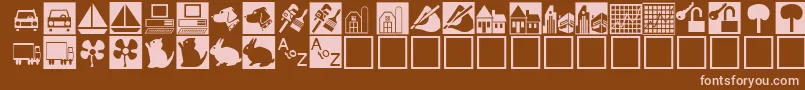 ClassifiedRegular Font – Pink Fonts on Brown Background