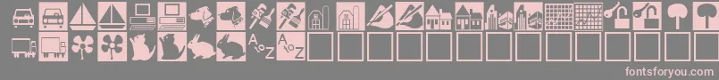 ClassifiedRegular Font – Pink Fonts on Gray Background