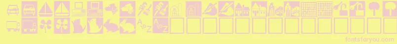 ClassifiedRegular Font – Pink Fonts on Yellow Background