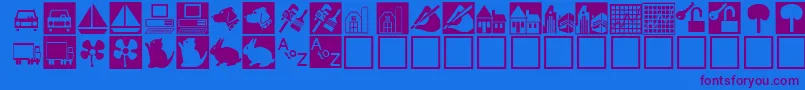 ClassifiedRegular Font – Purple Fonts on Blue Background