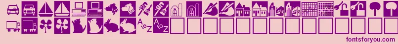 ClassifiedRegular Font – Purple Fonts on Pink Background