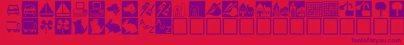 ClassifiedRegular Font – Purple Fonts on Red Background