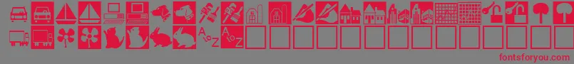 ClassifiedRegular Font – Red Fonts on Gray Background